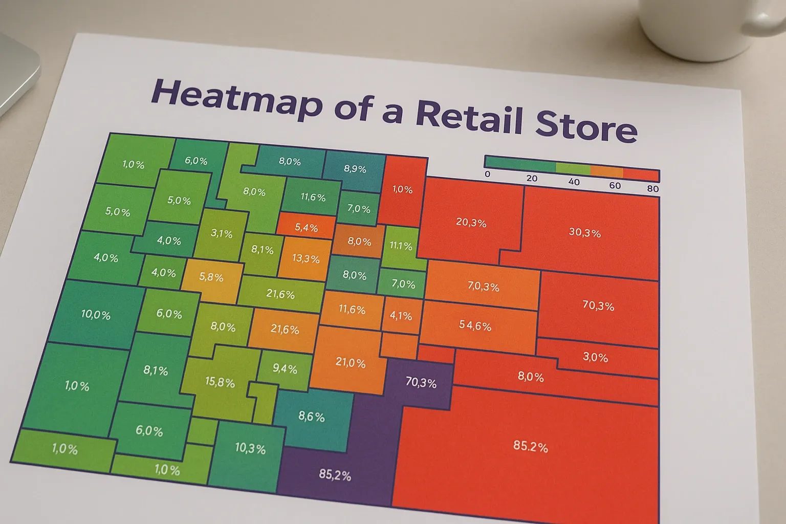 Customer flow zone map